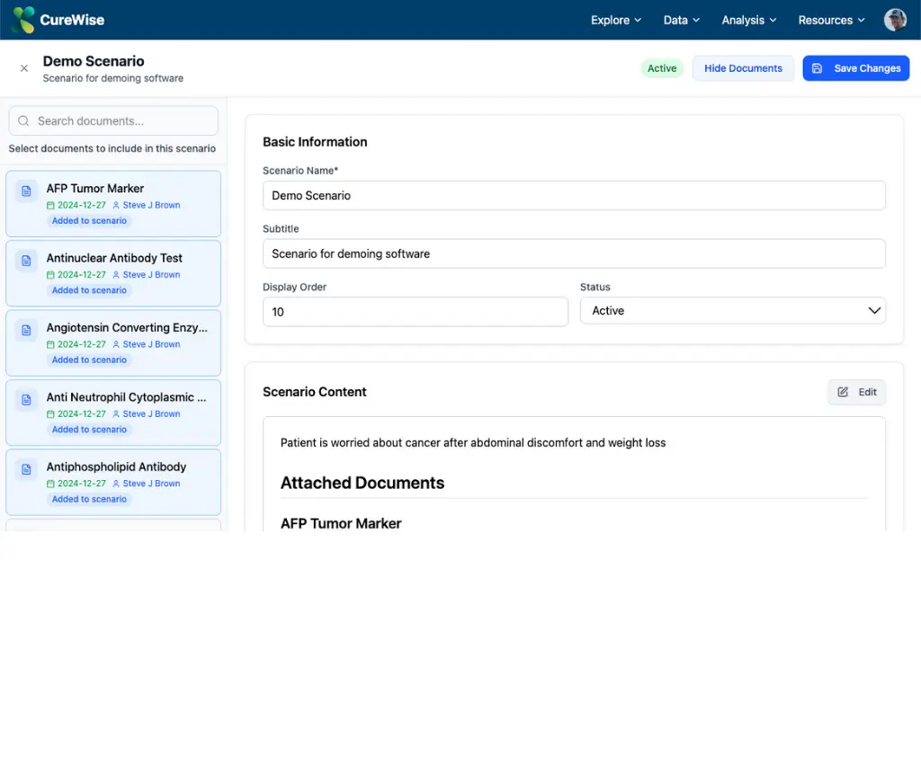 Build Your Medical Scenarios